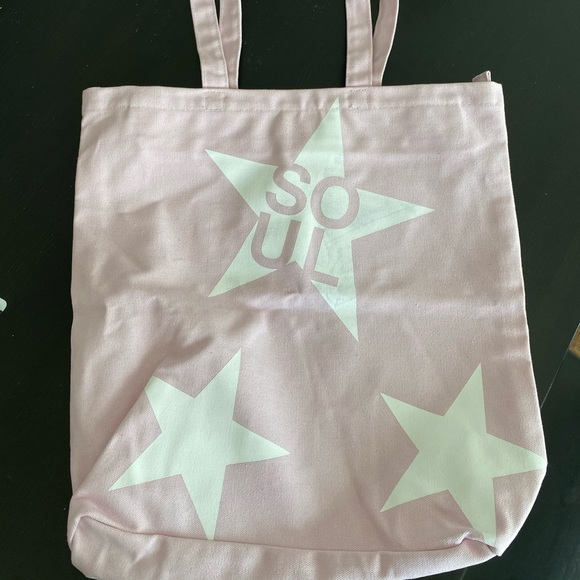 NWT SoulCycle Light pink Canvas Tote Soul Stars - Picture 2 of 4